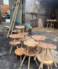 Bàn Gỗ Tự Nhiên Decor, Bàn Gỗ Mặt Thớt Trang Trí, Bàn Cafe Trang Trí