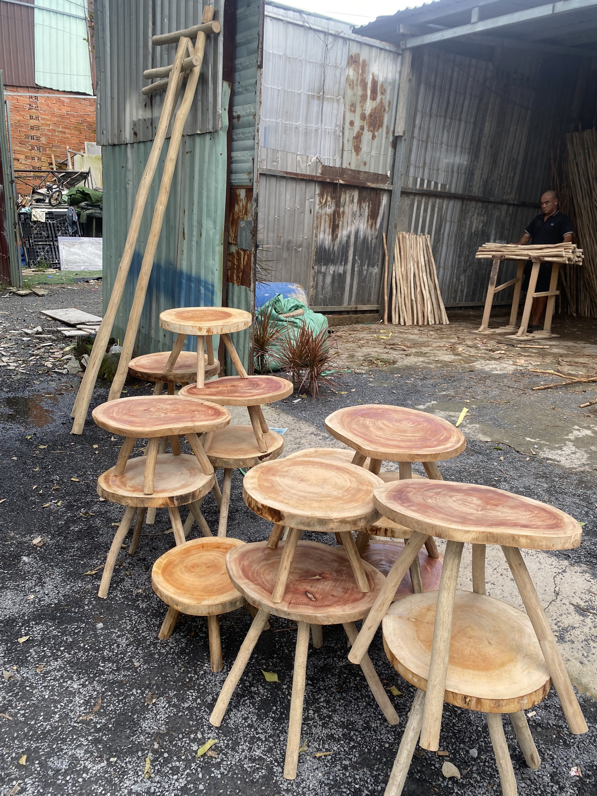 Bàn Gỗ Tự Nhiên Decor, Bàn Gỗ Mặt Thớt Trang Trí, Bàn Cafe Trang Trí, Bàn Gỗ Decor Giá Rẻ 10