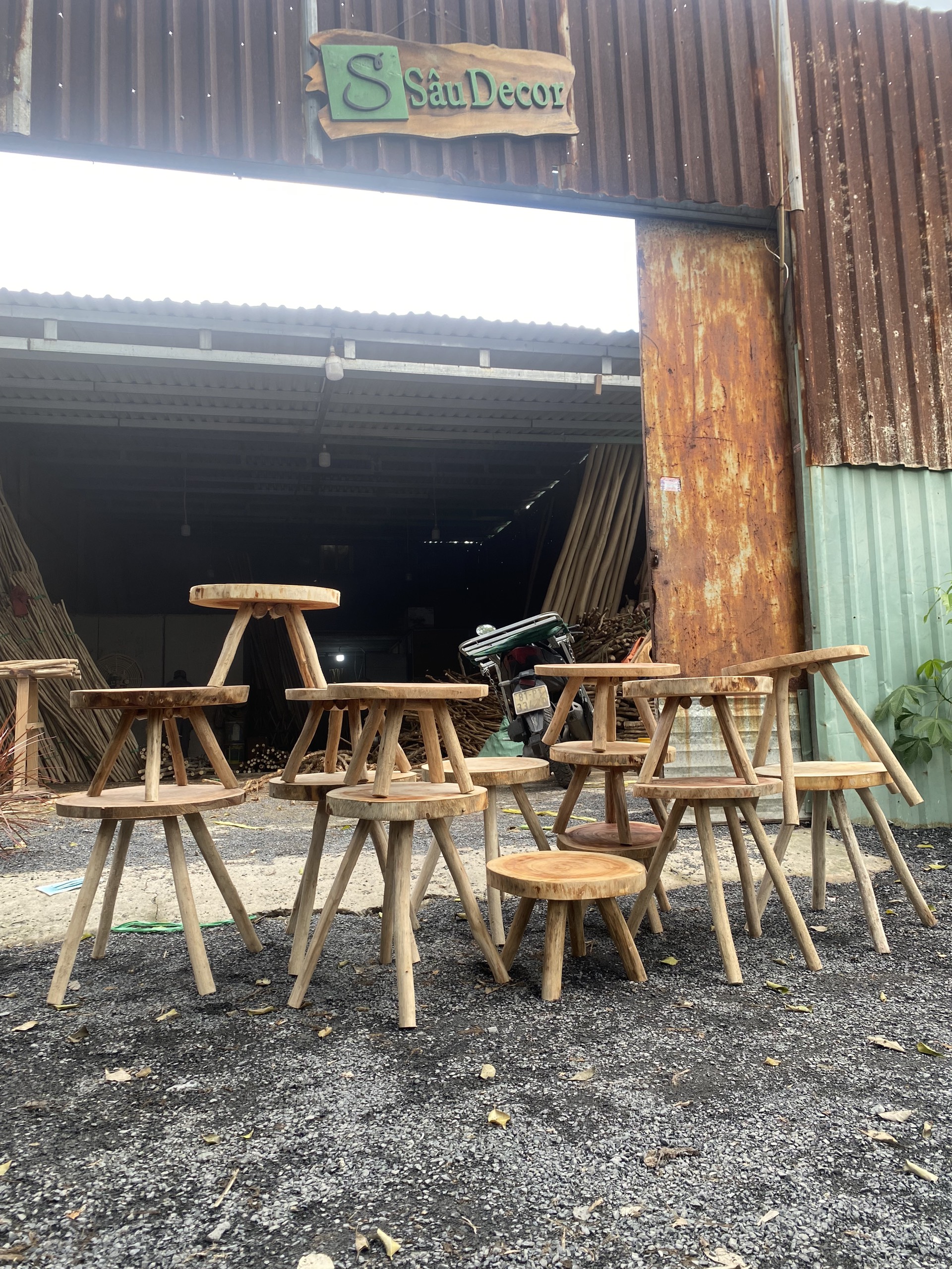 Bàn Gỗ Tự Nhiên Decor, Bàn Gỗ Mặt Thớt Trang Trí, Bàn Cafe Trang Trí, Bàn Gỗ Decor Giá Rẻ 3