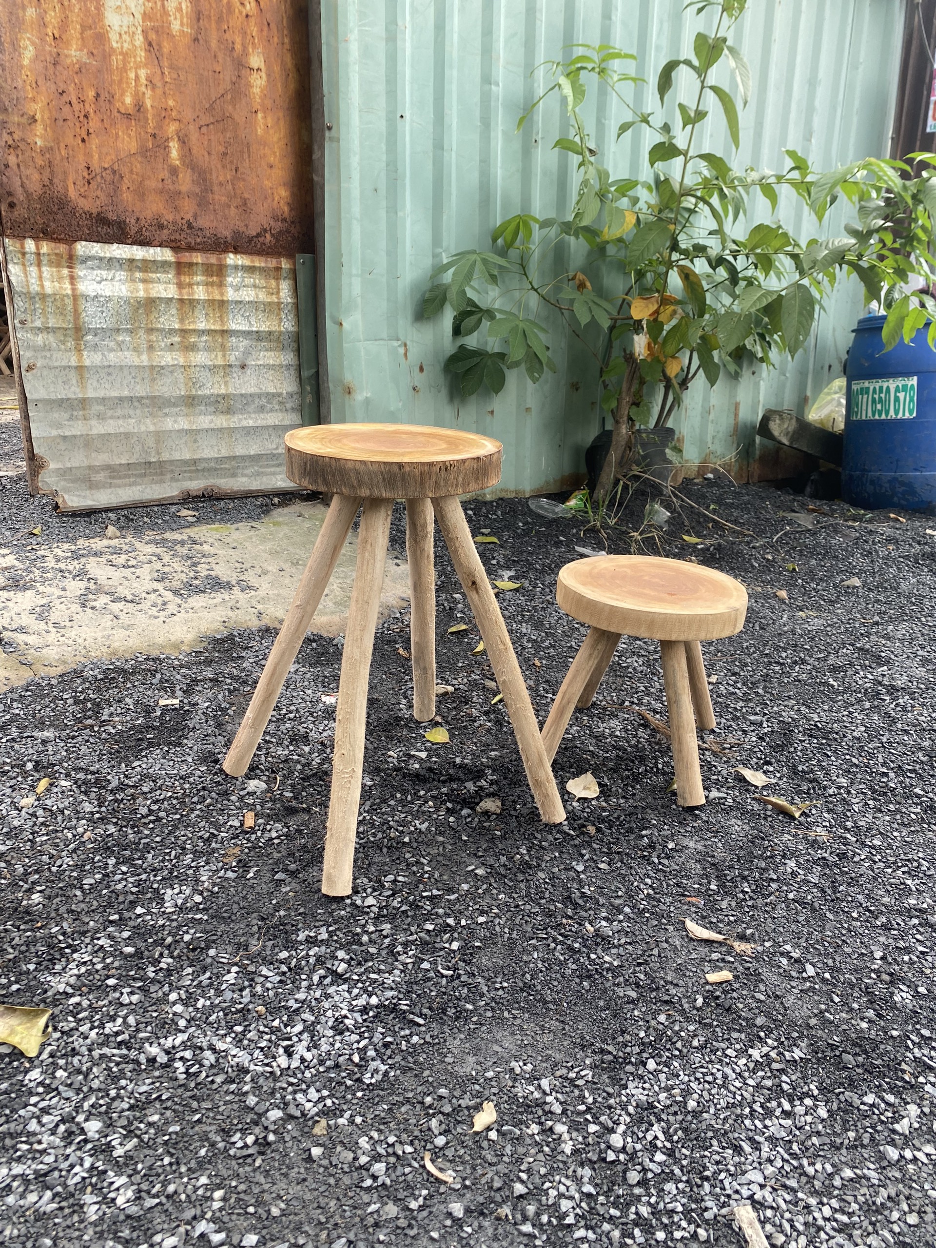 Ghế Gỗ Tự Nhiên Decor, Đôn Gỗ Mặt Thớt Tự Nhiên Trang Trí, Ghế Gỗ Vintage Trang Trí (8)