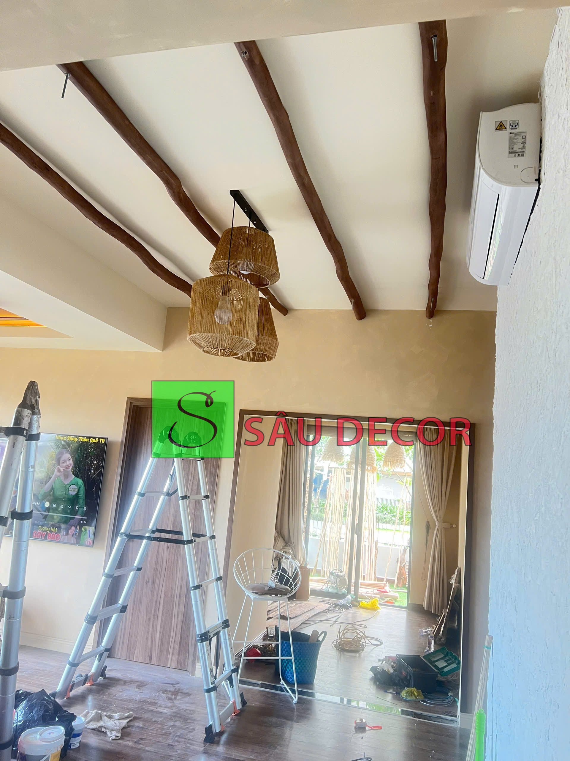 1 Trụ Gỗ Tự Nhiên Decor Có Đường Kính Lớn Từ 8-10cm Dùng Để Làm Trụ Cột, Trụ Giàn ( Dài Tối Đa 4m) 12c345